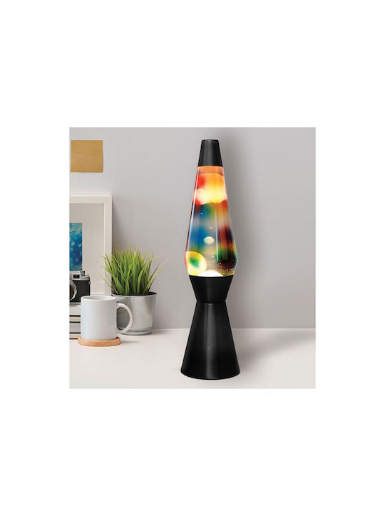 Total Gift Dekorative Lampe Lavalampe Schwarz
