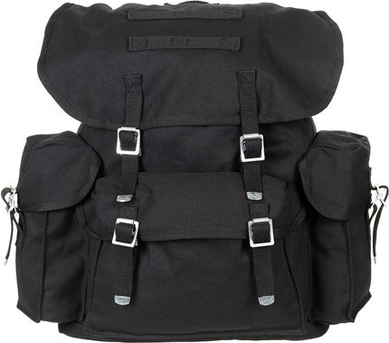 MFH Militärischer Rucksack Rucksack Schwarz 25Es