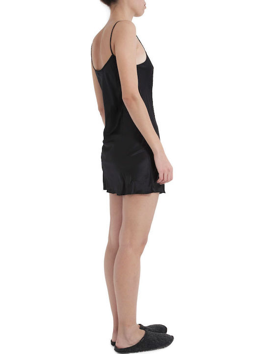 Pepita Winter Damen Nachthemd Nero