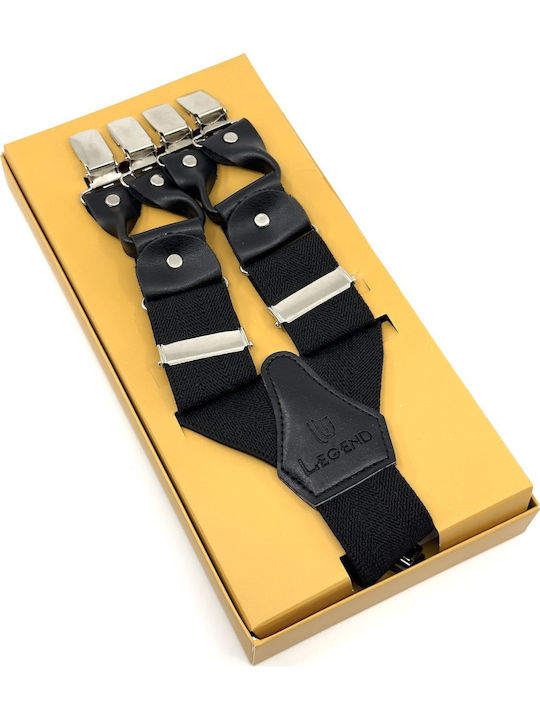 Legend Accessories Suspenders Monochrome Black