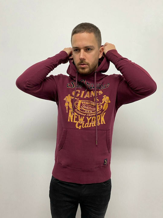 Staff Men's Sweatshirt with Hood Bordeaux