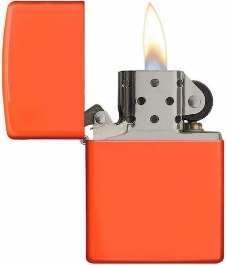 Zippo Neon Feuerzeug Flamme in Orange Farbe PΡ1004