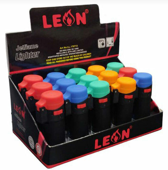 Leonflame Leon Winddichtes Feuerzeug Flamme Mehrfarbig