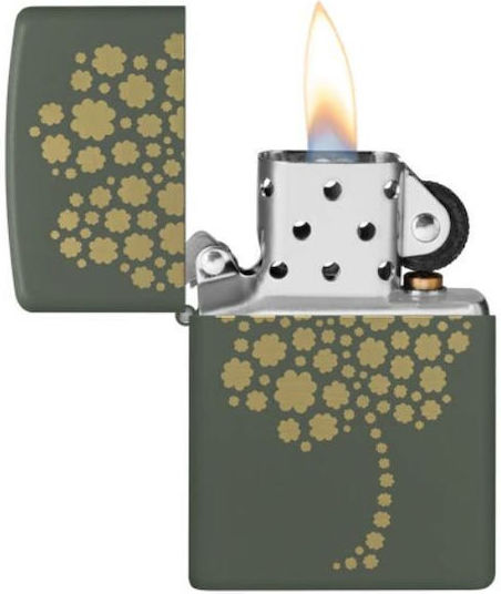 Zippo Αντιανεμικός Αναπτήρας Φλόγας Green Matte