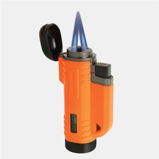 Turboflame Vflame VFR2 Αντιανεμικός Αναπτήρας Φλόγας Τύπου Jet σε Πορτοκαλί χρώμα