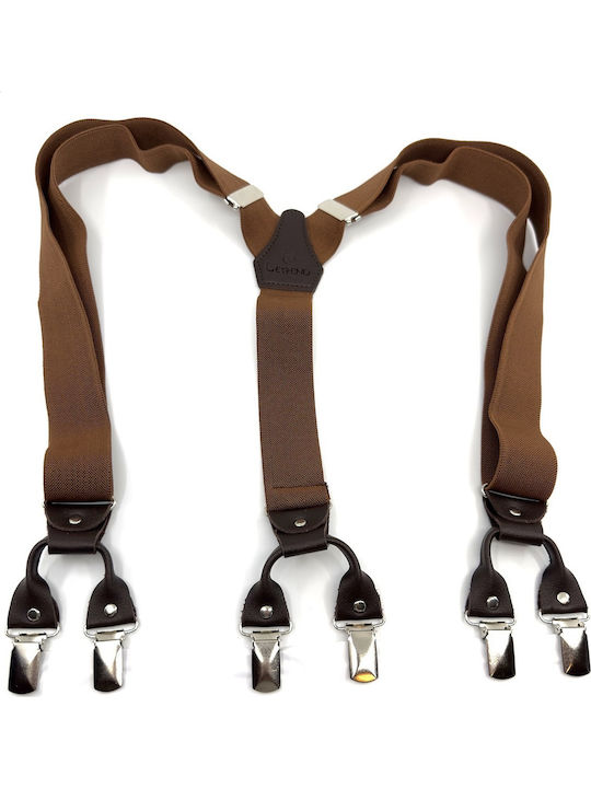 Legend Accessories Τιράντες Μονόχρωμες Καφέ
