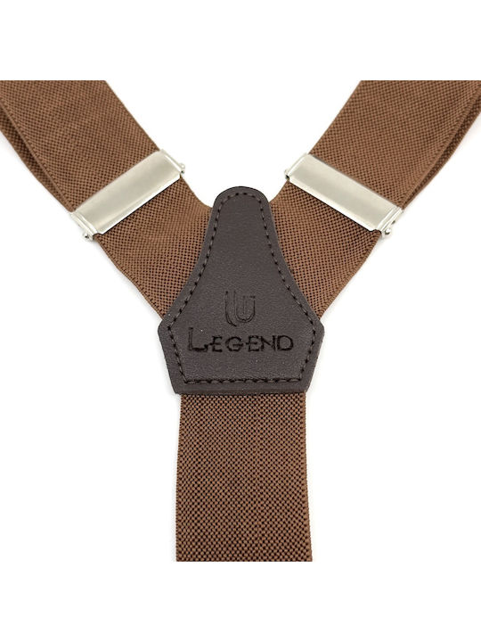 Legend Accessories Τιράντες Μονόχρωμες Καφέ