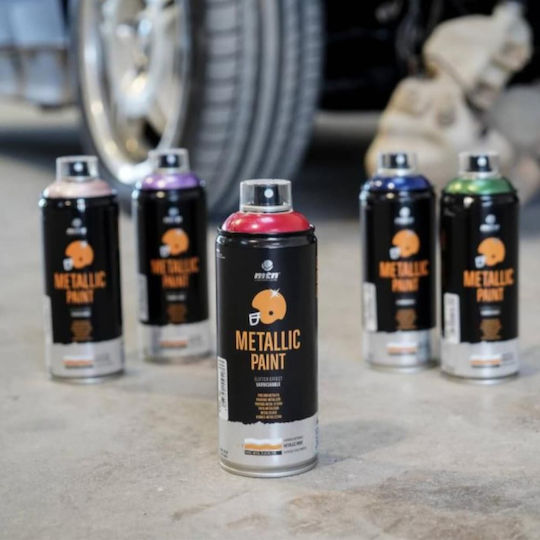 Montana Colors Spray Paint with Metallic Effect Black Black 400ml