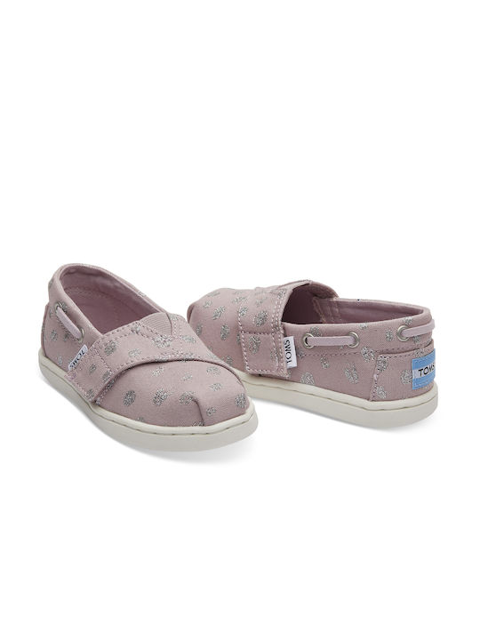 Toms Kids Espradrilles with Hoop & Loop Closure Pink