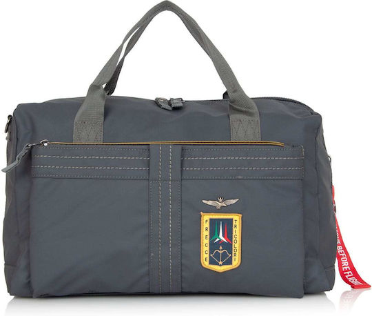 Aeronautica Militare Borsone Σακ Βουαγιάζ Γκρι Υφασμάτινο Μ44xΠ25xΥ22εκ.