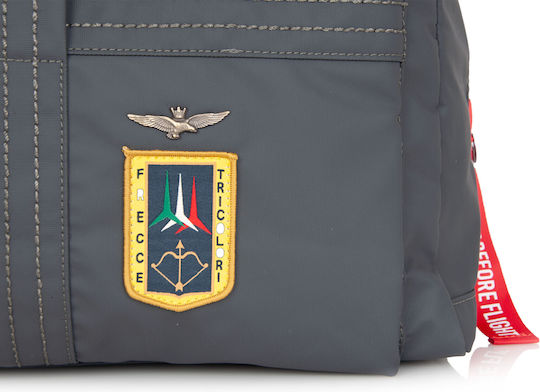 Aeronautica Militare Borsone Σακ Βουαγιάζ Γκρι Υφασμάτινο Μ44xΠ25xΥ22εκ.
