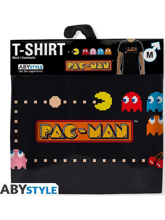 Abysse Pac-Man T-shirt Schwarz Baumwolle ABYTEX753 Abysse Pac-Man T-shirt Schwarz Baumwolle ABYTEX753