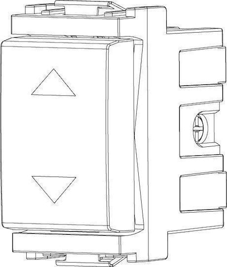 Vimar Recessed Wall Switch Commands Single Without Frame White