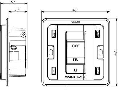 Vimar Eikon Next Recessed Electrical Commands Wall Switch no Frame Basic White