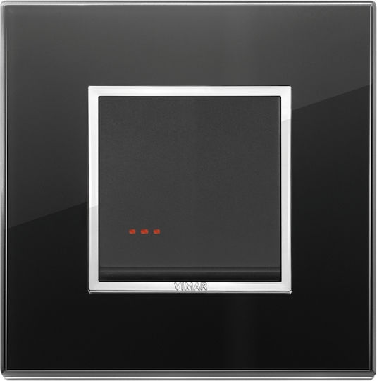 Vimar Eikon Recessed Wall Switch Commands One-Way without Frame Gray