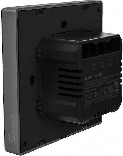 Sonoff NSPanel Wall-mounted Touch Wall Switch Wi-Fi Commands Two-way with Frame Black