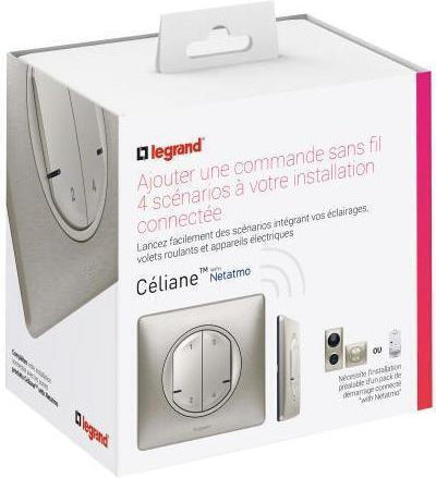 Legrand Celiane Recessed Wall Switch Commands Quadruplicate with Frame Beige