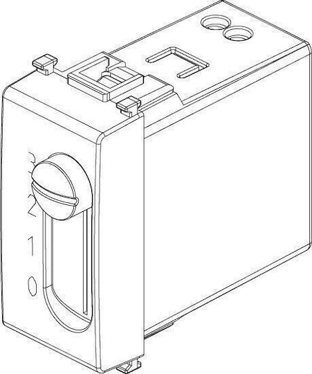 Vimar Plana Recessed Wall Switch Commands Single Without Frame White