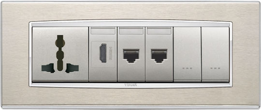 Vimar Eikon Next Recessed Wall Switch Commands Single Without Frame White