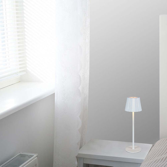 V-TAC Metal Table Lamp LED with White Shade and Base