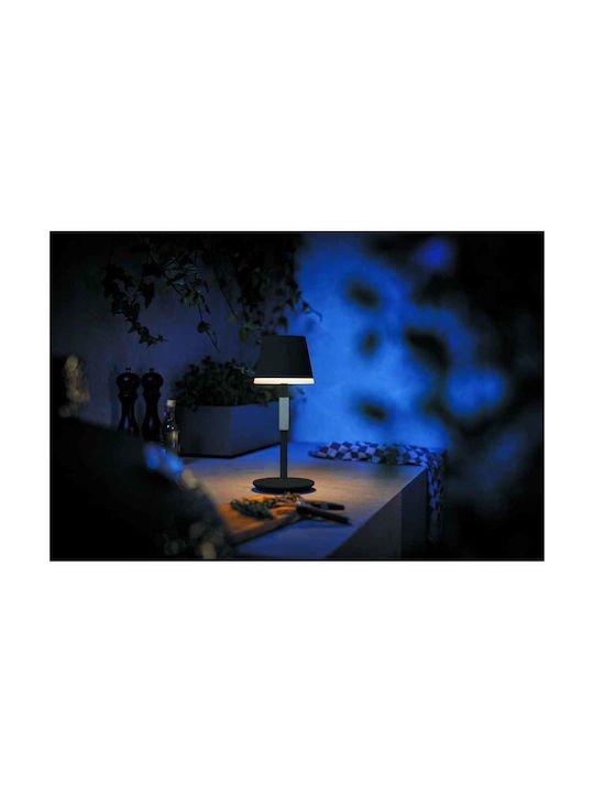 Philips Metal Table Lamp LED with Black Shade and Base