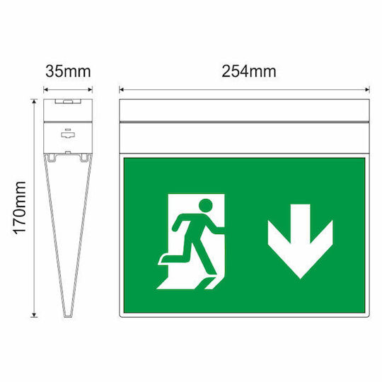 Olympia Electronics LED Exit Emergency Light KLR-20