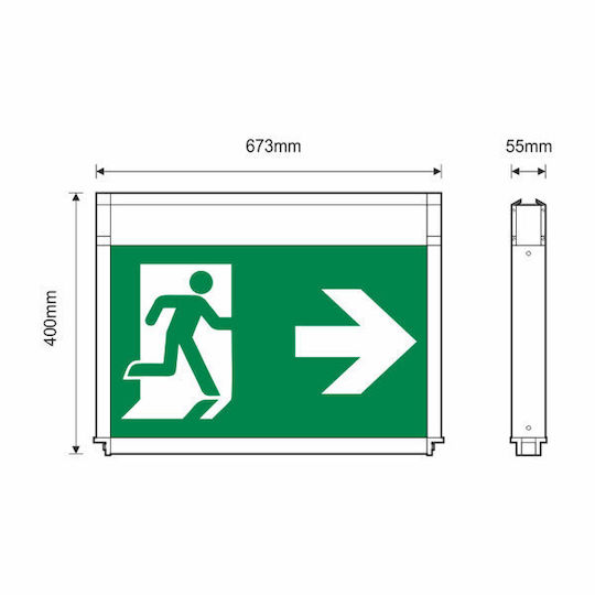 Olympia Electronics LED Exit Emergency Light LLB-64/180