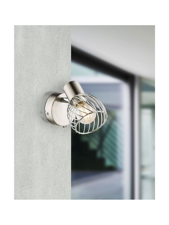 Globo Lighting Texas Single Spot with Socket E14 in Silver Color