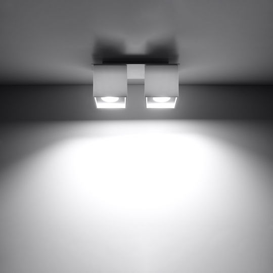 Sollux Διπλό Σποτ με Ντουί GU10 σε Λευκό Χρώμα