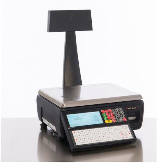 Avery Berkel XS-200 Electronic Retail Scale with Column and Label Printing Capability with Weighing Capacity of 15kg and Division 5gr