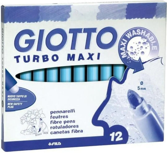Giotto Turbo Maxi Светлосин Маркер за рисуване 5мм Дебел