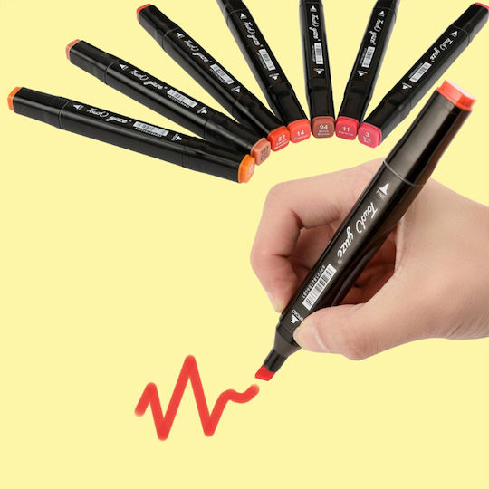 Touch Touch Board & Fine Drawing Markers 3mm Double Tip Set 60pcs
