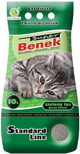 Super Benek Certech Super Benek Standard Green Forest Άμμος Γάτας Μπετονίτης με Άρωμα Πεύκο 10lt