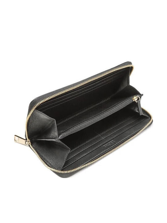 Large Leather Women's Wallet Classic Black