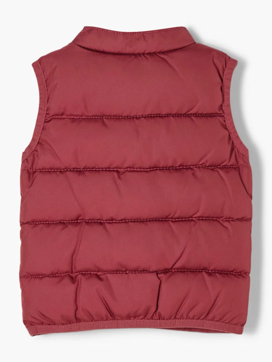 Kinder Steppjacke Ärmellos Rot