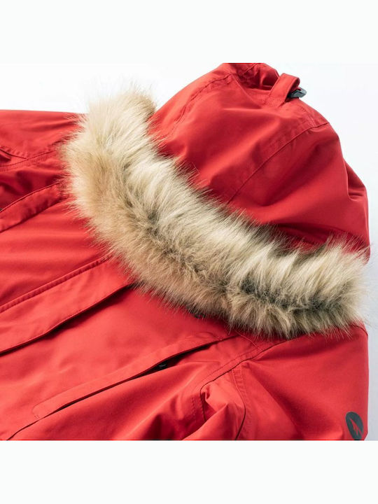 Lady Scurtă Jachetă de femei tip parka Roșu