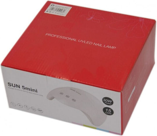 Φουρνάκι Νυχιών UV / LED Μπαταρίας 30W Λευκό
