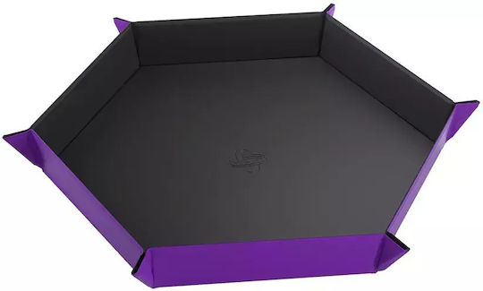 Gamegenic Magnetic Hexagonal Dice Tray - Black/purple Rolling Tray GGS60059ML