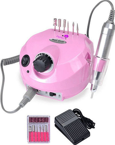 Nail Power Drill 20000rpm with Pedal 65W Pink