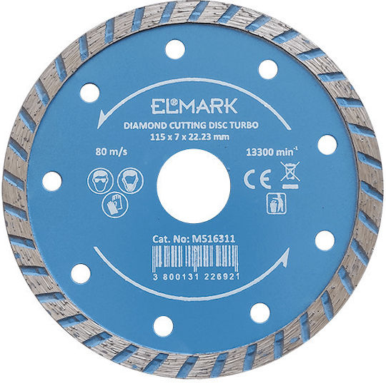 Raider Cutting Disc Diamond Turbo 125mm Cutting Disc Construction Materials Hole Diameter 125mm 1pcs