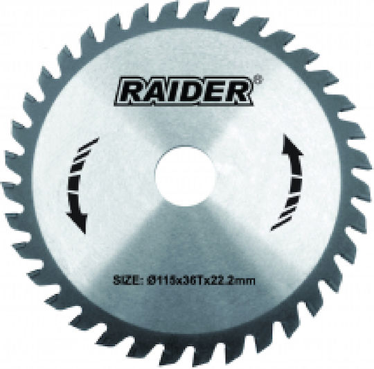 Raider Δίσκος Κοπής Ξύλου 254mm Δίσκος Κοπής Ξύλου με 60 Δόντια 254mm