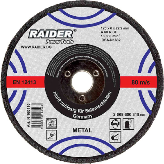 Raider Metal Cutting Disc 125mm Cutting Disc Metal Hole Diameter 125mm 1pcs