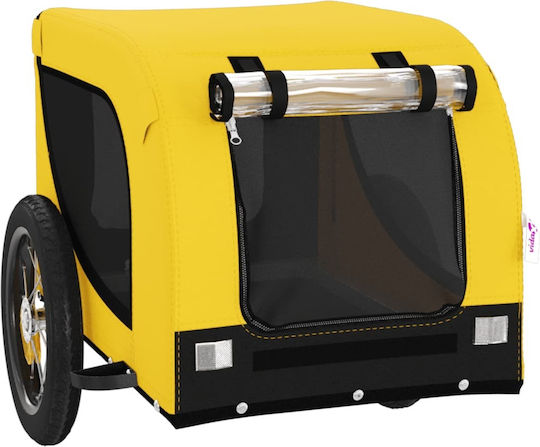 vidaXL Καρότσι για Μεταφορά Σκύλου έως 30kg Κίτρινο Μ124xΠ53xΥ53εκ.