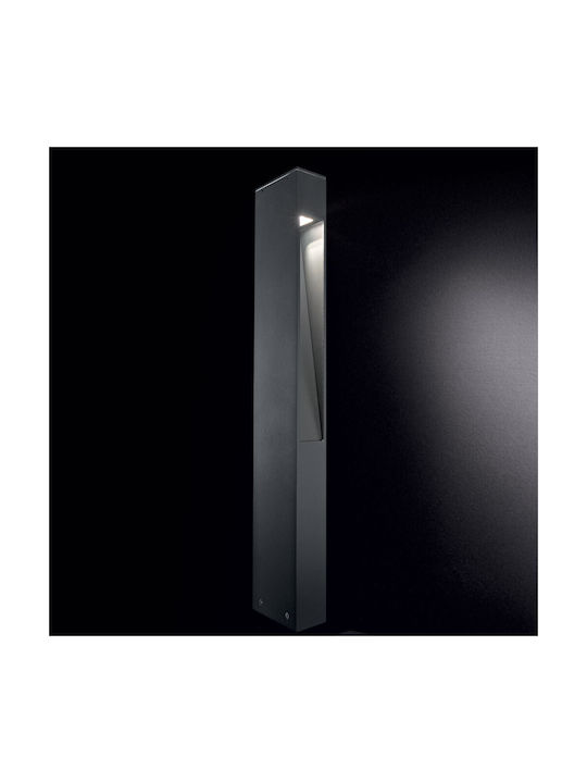 Ideal Lux Mercurio Outdoor Floor Lamp Small Post 15W IP44 for G9 Light Bulb Gray