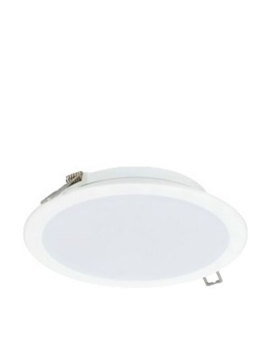 Round Recessed LED Panel 22W with Natural White Light 4000K 22.5cm