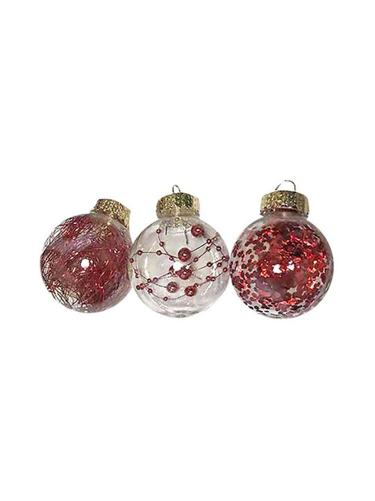 XMASfest Weihnachtsbaum-Anhänger Kugel Ornament Gold 8cm Set von 6Stück