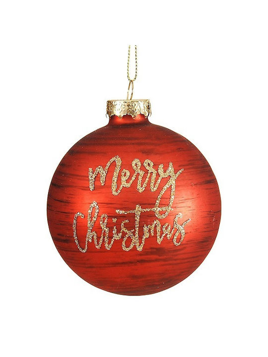 AG Trees Christmas Glass Ball Ornament Red 10cm