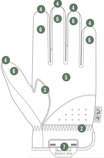Mechanix Wear Fastfit Coyote L Gloves for Work Beige Synthetic Leather 1pcs