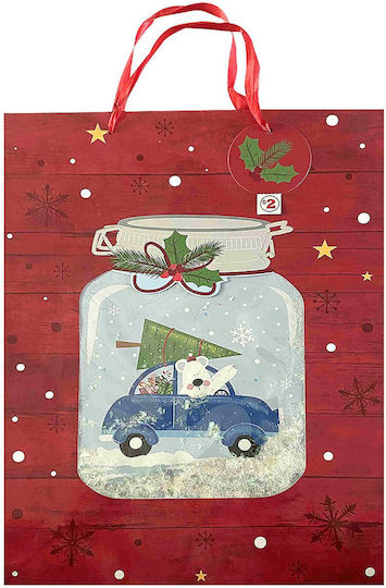 XMASfest Χάρτινη Χριστουγεννιάτικη Τσάντα για Δώρο 33x12.5x45εκ. (Διάφορα Σχέδια/Χρώματα)