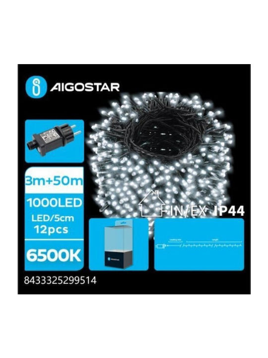 1000 Lights LED 50m. Cold White in String